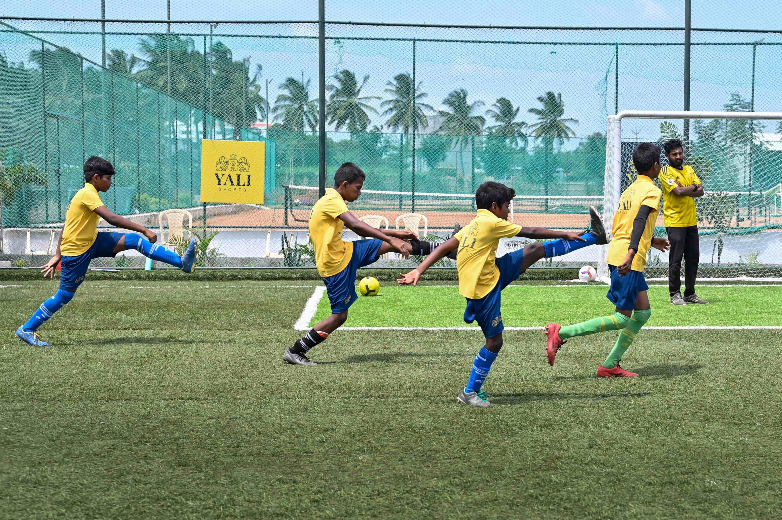 After school football training